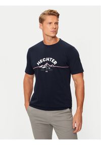 Hechter Paris T-Shirt 75014 142919 Granatowy Regular Fit. Kolor: niebieski. Materiał: bawełna #1