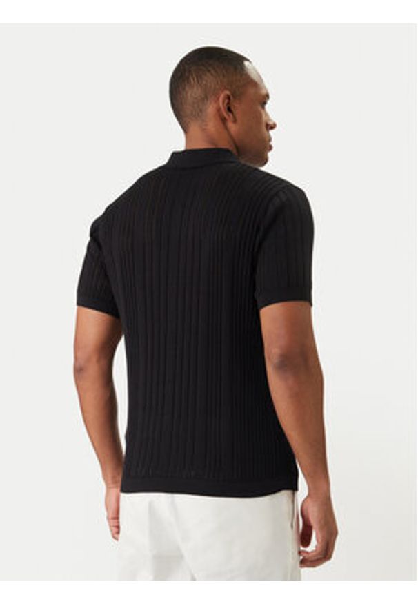 Karl Lagerfeld - KARL LAGERFELD Polo 655016 562304 Czarny Regular Fit. Typ kołnierza: polo. Kolor: czarny. Materiał: bawełna