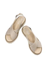 Beżowe Sandały Simen Modne Obuwie Damskie. Kolor: beżowy. Sezon: lato. Styl: elegancki #2