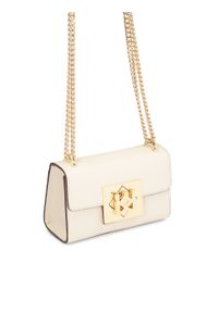 Kazar - Elegancka torebka na ramię ze skóry licowej. Kolor: kremowy. Materiał: skórzane. Styl: elegancki. Rodzaj torebki: na ramię #10