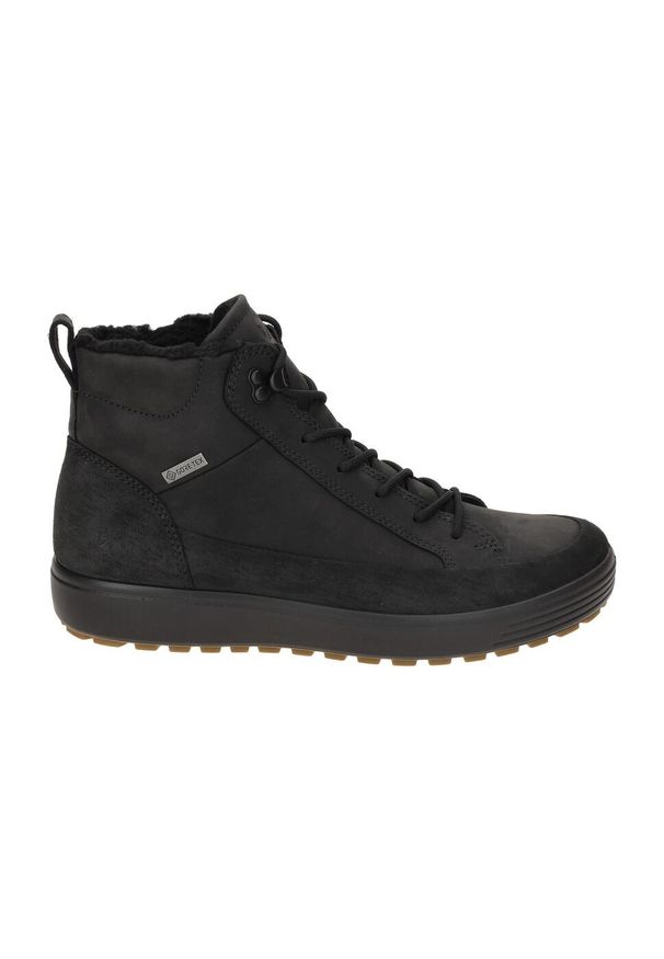ecco - Buty do chodzenia męskie Ecco Soft 7 Tred High-cut. Zapięcie: zamek. Kolor: czarny. Materiał: skóra. Szerokość cholewki: normalna. Sport: turystyka piesza