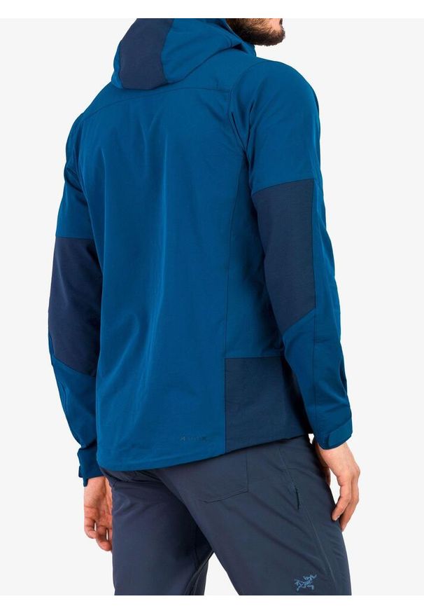 Kurtka softshell męska Rab Torque Jacket. Kolor: niebieski. Materiał: softshell