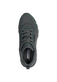 skechers - Adidasy Skechers Bobs B Flex - Rainy Edge, Mężczyźni. Kolor: zielony. Materiał: materiał. Sport: fitness