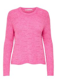 only - ONLY Sweter 15234745 Różowy Regular Fit. Kolor: różowy. Materiał: syntetyk #5