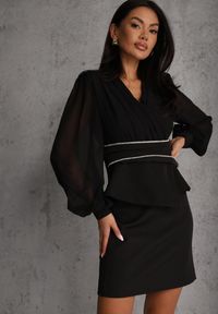 Renee - Czarna Ołówkowa Spódnica VICES w Stylu Basic Fretima. Okazja: na co dzień. Kolor: czarny. Materiał: dzianina. Styl: casual, elegancki #1