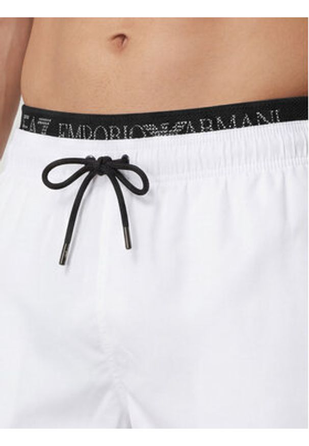 EA7 Emporio Armani Szorty kąpielowe 7M001689 AF21074 U0002 Biały Regular Fit. Kolor: biały. Materiał: syntetyk