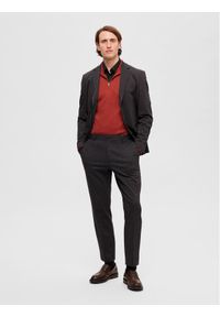 Selected Homme Sweter 16074687 Pomarańczowy Regular Fit. Kolor: pomarańczowy. Materiał: bawełna #1