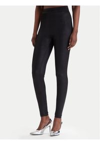 Versace Jeans Couture Legginsy 80HAC101 J0064 Czarny Slim Fit. Kolor: czarny. Materiał: syntetyk #1
