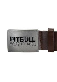 PITBULL - Pasek męski Pitbull skórzany TNT. Kolor: brązowy. Materiał: skóra. Wzór: paski #2