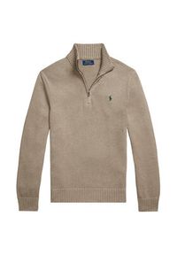 Polo Ralph Lauren Sweter 710859939510 Beżowy Regular Fit. Typ kołnierza: polo. Kolor: beżowy. Materiał: bawełna #6