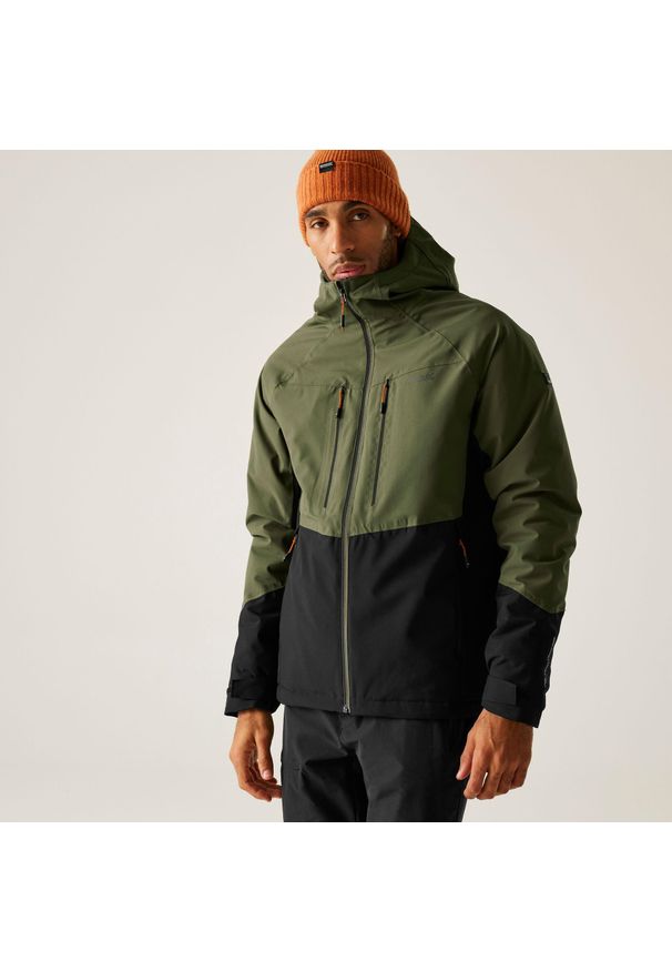 Regatta - Kurtka męska przejściowa ocieplana Highton Stretch. Kolor: zielony, brązowy, wielokolorowy. Materiał: puch, materiał. Sport: turystyka piesza