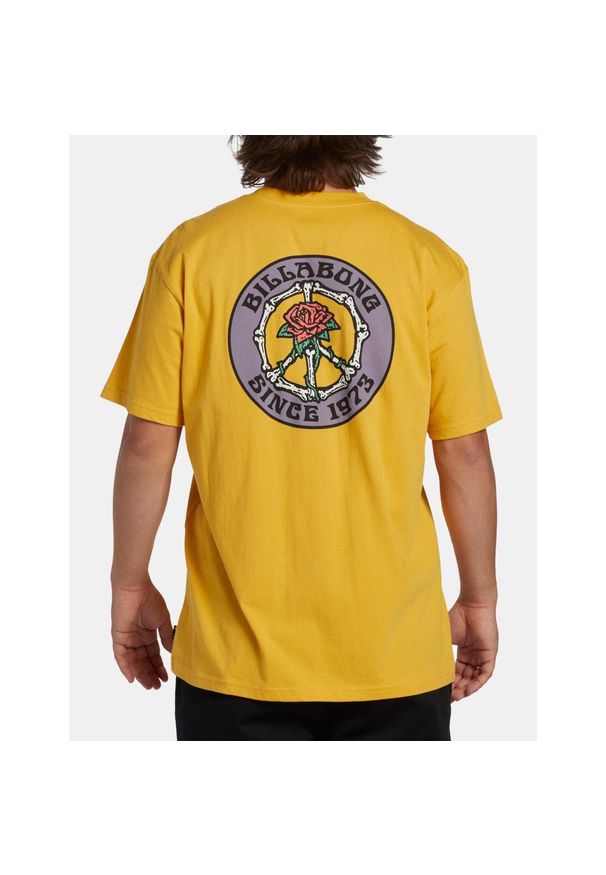 Koszulka Billabong Bonez żółta. Kolor: żółty