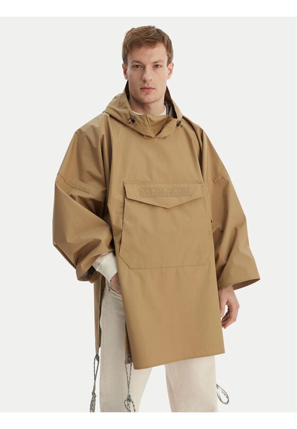 Napapijri Kurtka przeciwdeszczowa A-Raincape L NP0A4H4DN2D1 Beżowy Oversize. Kolor: beżowy. Materiał: syntetyk