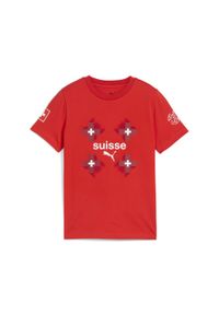 Puma - Młodzieżowa koszulka FtblCulture Szwajcaria PUMA Red White. Kolor: czerwony, biały, wielokolorowy. Sport: piłka nożna