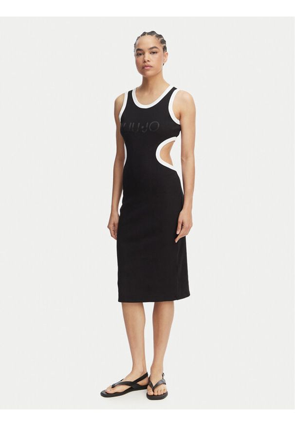 Liu Jo Beachwear Top VA6033 JS360 Czarny Regular Fit. Kolor: czarny. Materiał: wiskoza