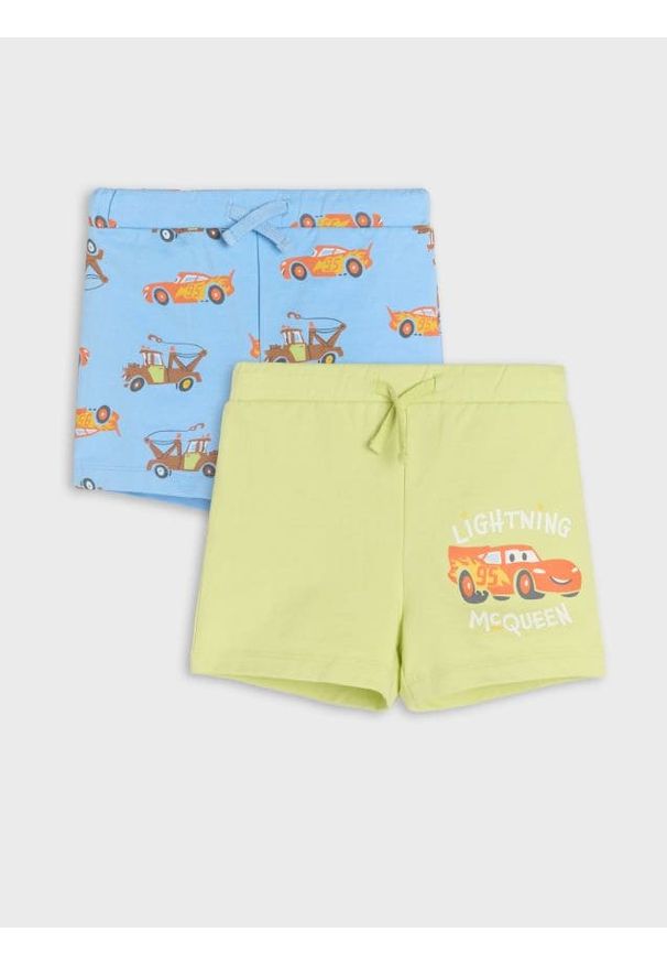 Sinsay - Szorty 2 pack Disney - niebieski. Kolor: niebieski. Wzór: motyw z bajki