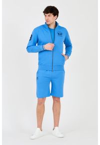 La Martina - LA MARTINA Błękitna męska rozpinana bluza, Rozmiar XL. Kolor: niebieski #5