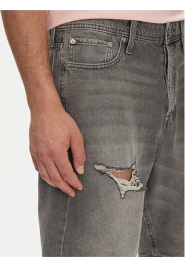 Jack & Jones - Jack&Jones Szorty jeansowe Alex 12274957 Szary Loose Fit. Kolor: szary. Materiał: bawełna