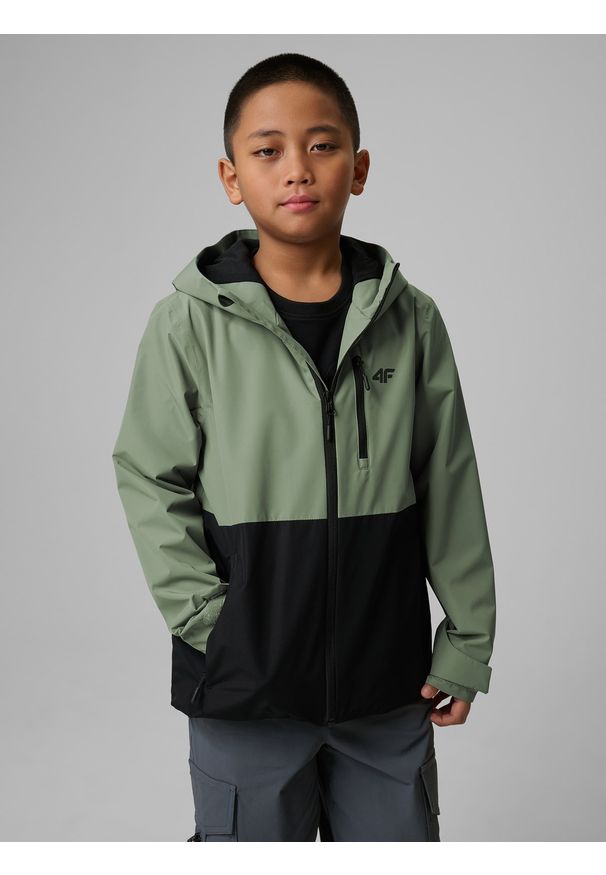 4f - 4F Kurtka membrana 5000 chłopięca - miętowa 152 (11-12 lat). Okazja: na co dzień. Kolor: turkusowy. Materiał: materiał, skóra. Sezon: lato. Styl: casual