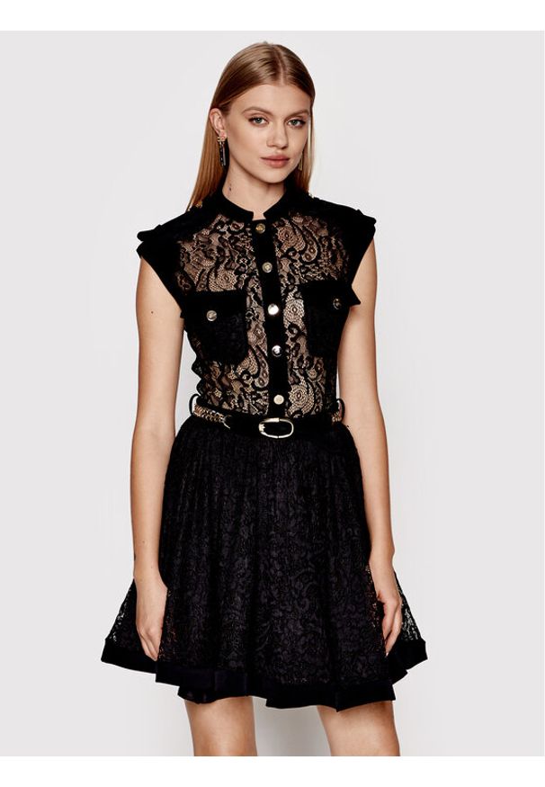 Babylon Sukienka koktajlowa P_EL0704 Czarny Regular Fit. Kolor: czarny. Materiał: syntetyk. Styl: wizytowy