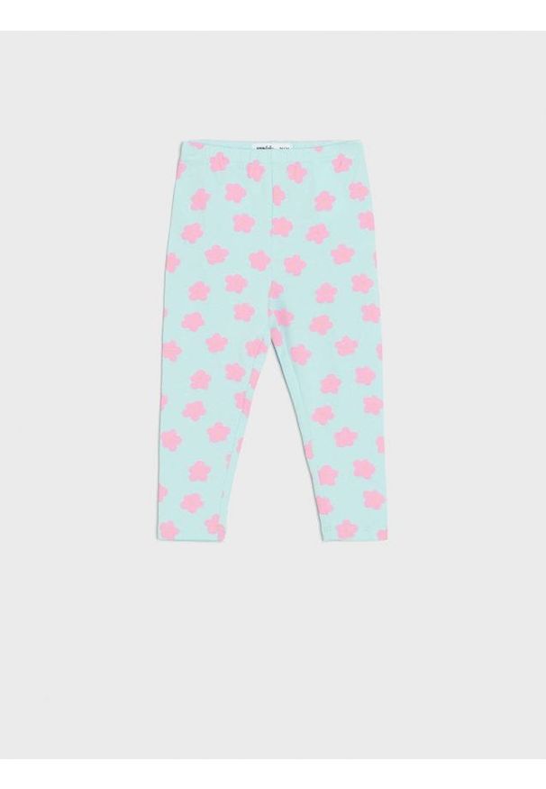 Sinsay - Legginsy - zielony. Kolor: zielony. Materiał: bawełna, dzianina
