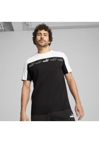 Puma - Męska koszulka Around the Block PUMA Black. Kolor: czarny. Wzór: haft
