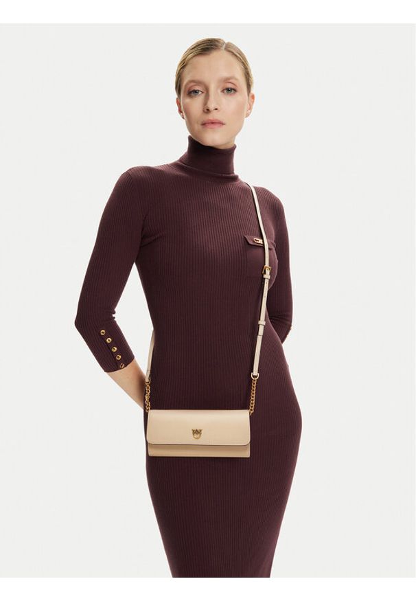 Pinko - PINKO Torebka Love Tiny Brids Wallet C AI 25-26 PCPL 103765 A0F1 Beżowy. Kolor: beżowy. Materiał: skórzane