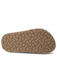 Big-Star - Klapki damskie Big Star, cholewka ze skóry naturalnej z regulowanymi paskami na grubej podeszwie, beżowe, TT274530. Okazja: na co dzień. Kolor: beżowy. Materiał: skóra. Wzór: paski. Sezon: lato. Styl: elegancki, casual #6