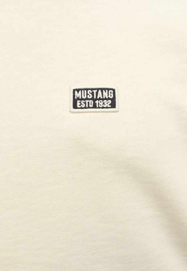 Mustang - MĘSKA BLUZA MUSTANG Ben Crewneck White Asparagus 1014511 3000