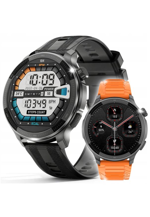 JG Smart - Smartwatch męski zegarek GPS AMOLED MENU PL WODOODPORNY 500mAh + 3 paski. Rodzaj zegarka: smartwatch