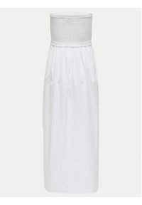 only - ONLY Sukienka letnia Claudia 15343044 Biały Regular Fit. Kolor: biały. Materiał: bawełna. Sezon: lato #6