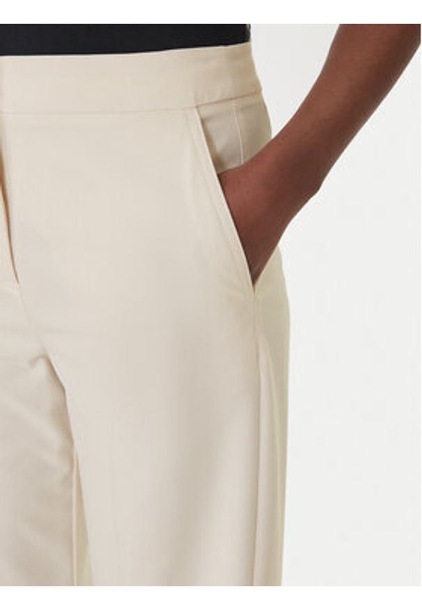 Marella Spodnie palazzo Sequoia 2613131211 Biały Wide Leg. Kolor: biały. Materiał: wiskoza