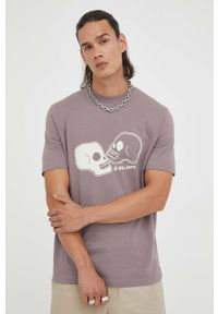 PS PAUL SMITH - PS Paul Smith t-shirt bawełniany kolor fioletowy z nadrukiem. Kolor: fioletowy. Materiał: bawełna. Długość rękawa: krótki rękaw. Długość: krótkie. Wzór: nadruk #5