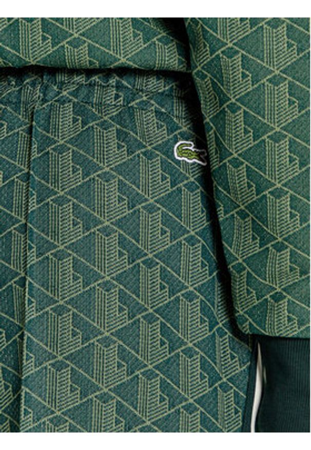 Lacoste Spodnie dresowe XF9313 Zielony Regular Fit. Kolor: zielony. Materiał: bawełna, syntetyk