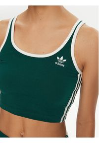 Adidas - adidas Top adicolor 3-Stripes JD4614 Zielony Slim Fit. Kolor: zielony. Materiał: bawełna #5
