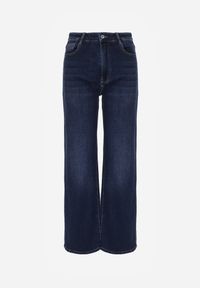 Born2be - Niebieskie Bawełniane Jeansy o Szerokim Kroju Vimantta. Okazja: na co dzień. Kolor: niebieski. Styl: casual #3