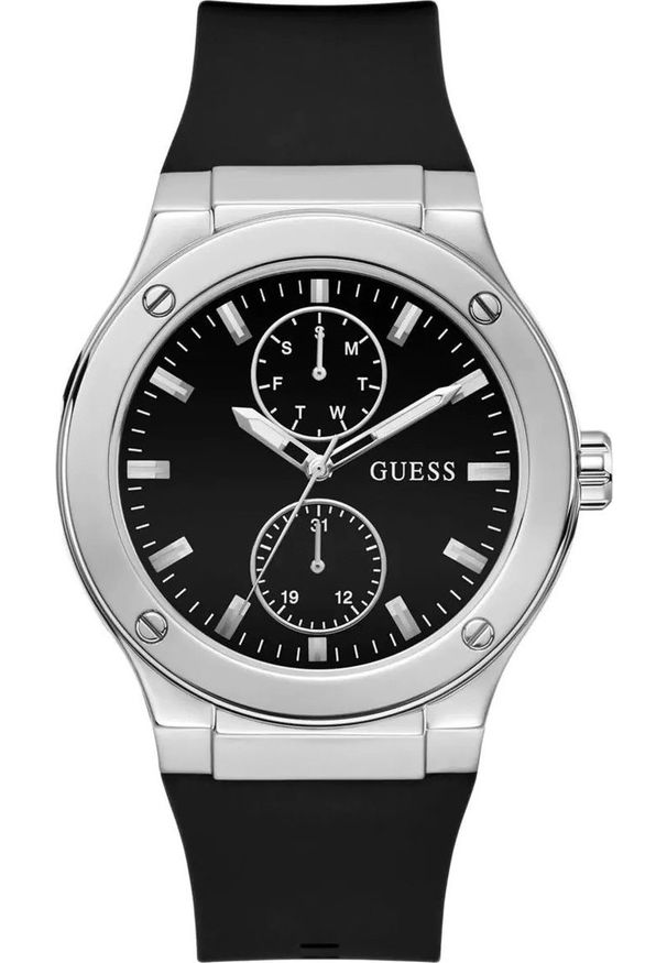 Zegarek Guess Zegarek męski Guess GW0491G3 czarny. Kolor: czarny
