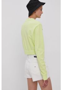 Tommy Jeans - Bluza bawełniana. Typ kołnierza: bez kaptura. Kolor: żółty, zielony, wielokolorowy. Materiał: bawełna. Wzór: nadruk #2