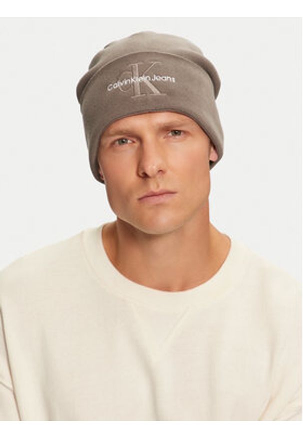 Calvin Klein Czapka Mono Logo Embro K50K512460 Brązowy. Kolor: brązowy. Materiał: bawełna