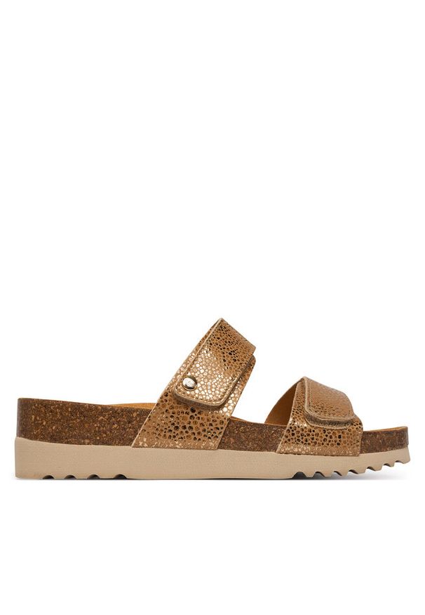 Klapki Scholl. Kolor: złoty