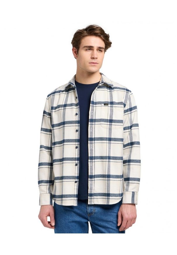 Lee - MESKA KOSZULA LEE MERCANTILE SHIRT VINTAGE ECRU JASPE PLAID 112370571. Styl: vintage