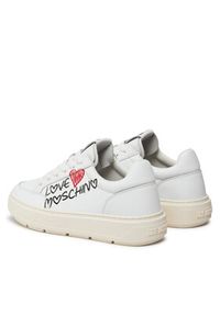 Love Moschino - LOVE MOSCHINO Sneakersy JA15224G1IJCA10A Biały. Kolor: biały. Materiał: skóra