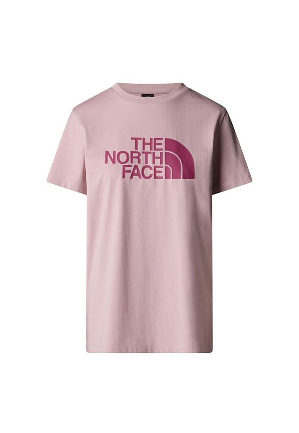 Koszulka damska The North Face Easy 0A8A6GA1O1 - różowa. Kolor: różowy. Materiał: poliester, bawełna. Długość rękawa: krótki rękaw. Długość: krótkie