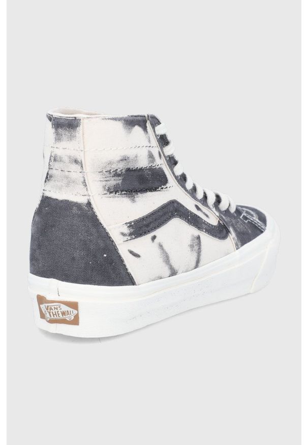 Vans Trampki damskie kolor szary. Nosek buta: okrągły. Zapięcie: sznurówki. Kolor: szary. Materiał: guma