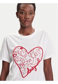 Desigual T-Shirt Roma 25WWTK50 Biały Regular Fit. Kolor: biały. Materiał: bawełna #3