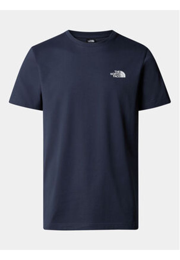The North Face T-Shirt Simple Dome NF0A87NG Granatowy Regular Fit. Kolor: niebieski. Materiał: bawełna
