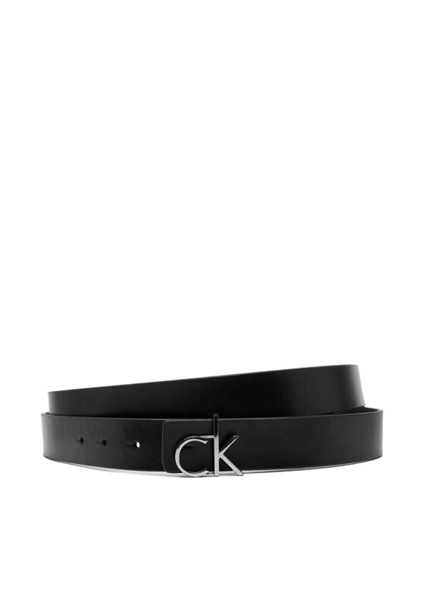 Calvin Klein Pasek Damski Ck Reversible Belt 3.0_Mono K60K612934 Czarny. Kolor: czarny. Materiał: skóra