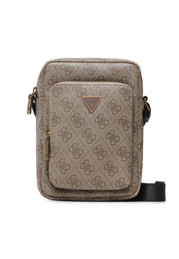 Guess Saszetka Vezzola Smart HMEVZL P3163 Beżowy. Kolor: beżowy. Materiał: skóra