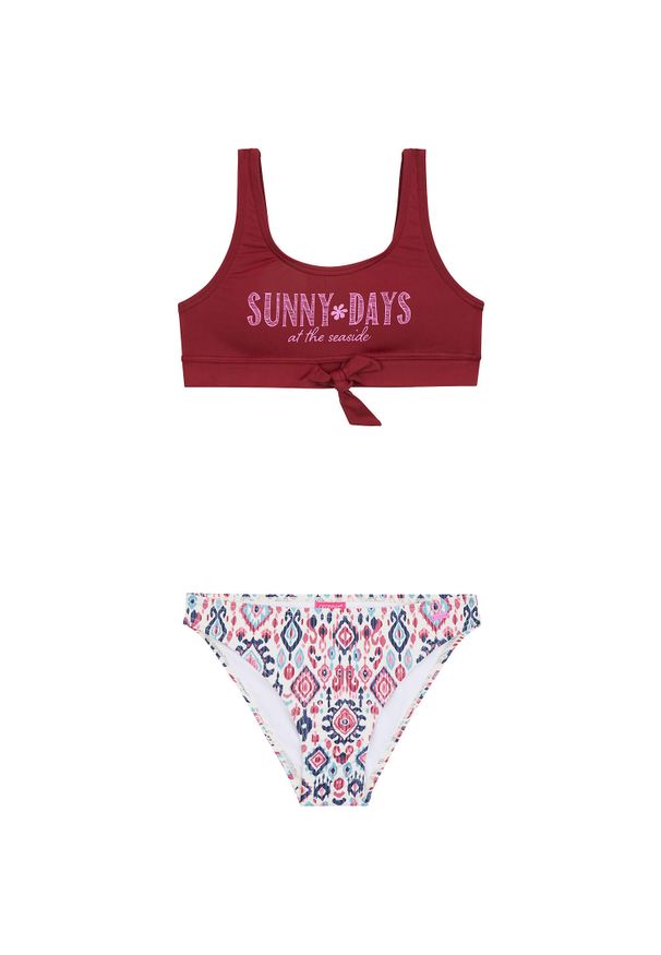 Dziewczęcy dwuczęściowy kostium kąpielowy Protest Prtnaomo. Kolor: czarny, różowy, wielokolorowy