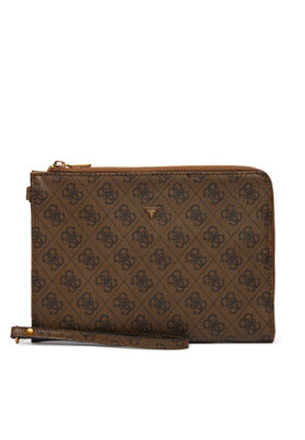Guess Saszetka PMBALO P5235 Brązowy. Kolor: brązowy. Materiał: skóra